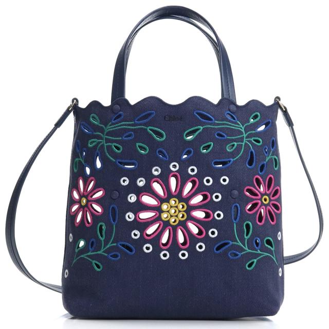 Chloe クロエ トートバッグ CHC22SS494G24 4C4 レディース ネイビー