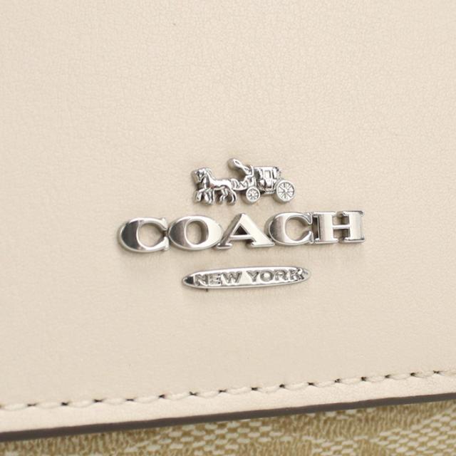 COACH コーチ　マイクロ ウォレット シグネチャー 三つ折り財布小銭入れ付き CM761 SIGHA レディース ホワイト