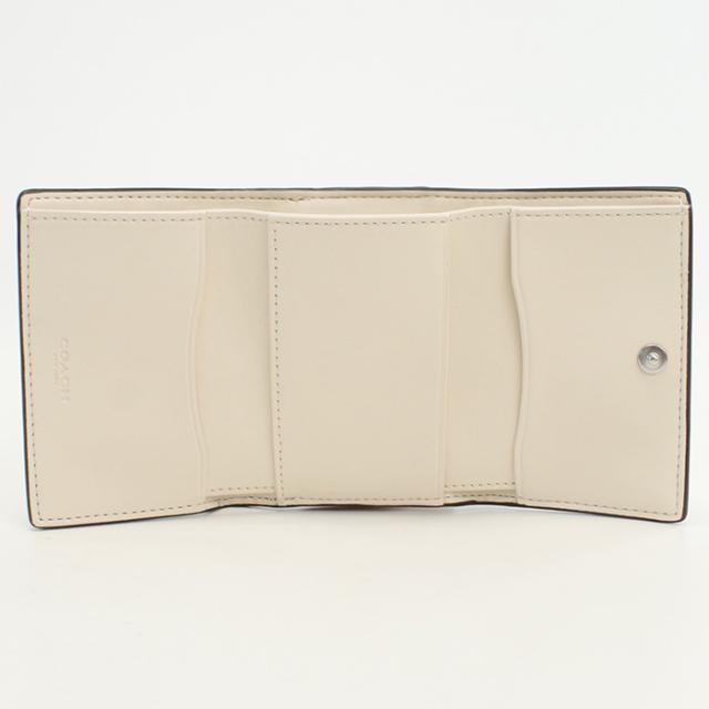 COACH コーチ　マイクロ ウォレット シグネチャー 三つ折り財布小銭入れ付き CM761 SIGHA レディース ホワイト