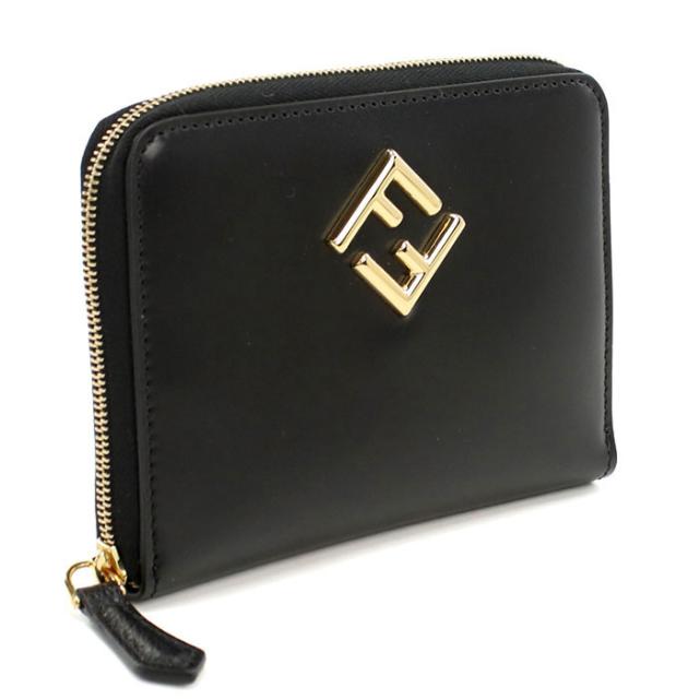 FENDI フェンディ 二つ折り財布 FFロゴ 8M0508 ALV4 F0KUR レディース ブラック