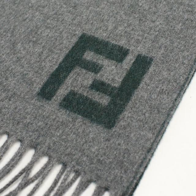 FENDI フェンディ リバーシブル マフラー FFロゴ FXS734 AYBF F1TTE メンズ グレー_1