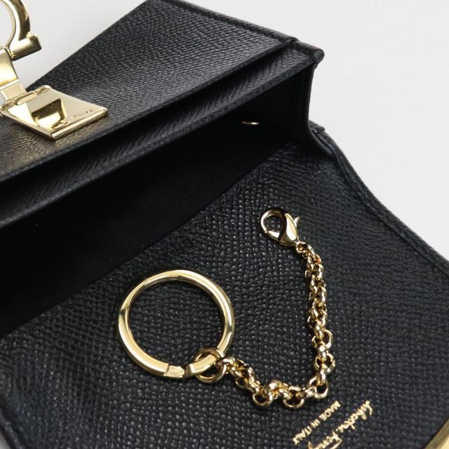 FERRAGAMO フェラガモ ガンチーニ カードケース 22-D198 NERO レディース ブラック_4