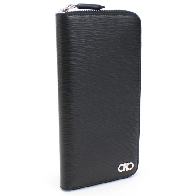 FERRAGAMO フェラガモ オーガナイザー カードケース 66-1074 NERO-RED メンズ ブラック