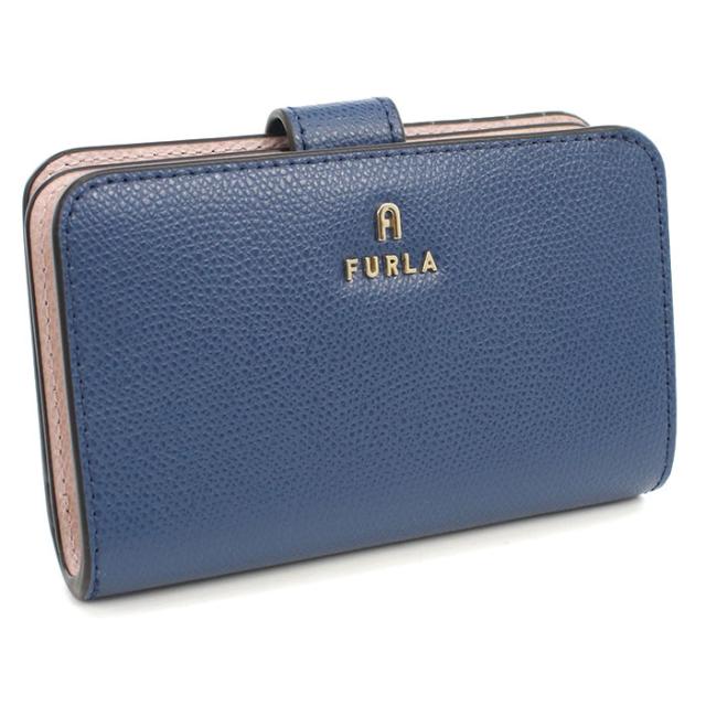 FURLA フルラ 二つ折り財布 小銭入付き カメリア WP00314 ARE000 4503S CAMELIA レディース ブルー