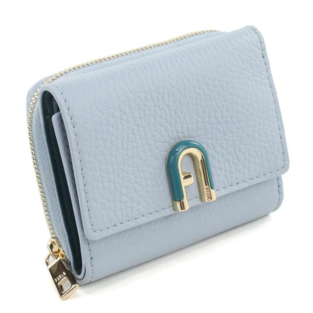 FURLA フルラ 三つ折り財布 小銭入付き WP00590 HSF000 4568Ｓ FURLA IDEA イデア レディース ブルー