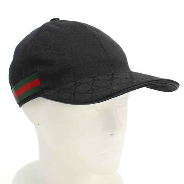 GUCCI グッチ オリジナルGGキャンバス ベースボール キャップ 200035 KQWBG 1060 メンズ ブラック