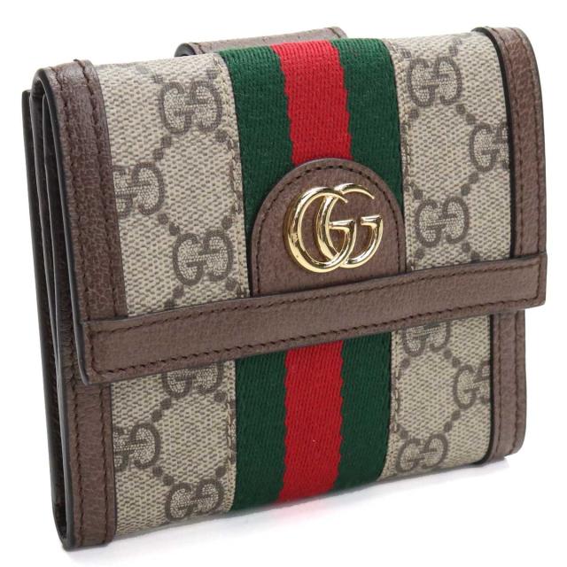 GUCCI グッチ 二つ折り財布 523173 96IWG 8745 OPHIDIA レディース ベージュ