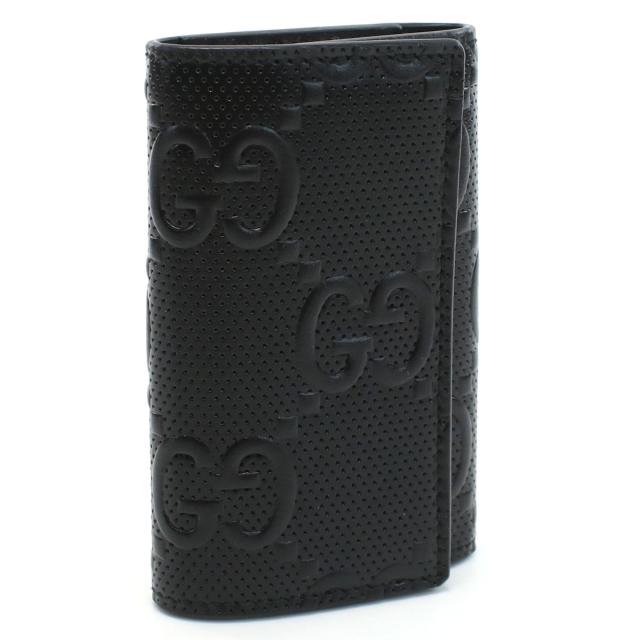 GUCCI グッチ 6連キーケース 625565 1W3AN 1000 GG LEATHER メンズ ブラック