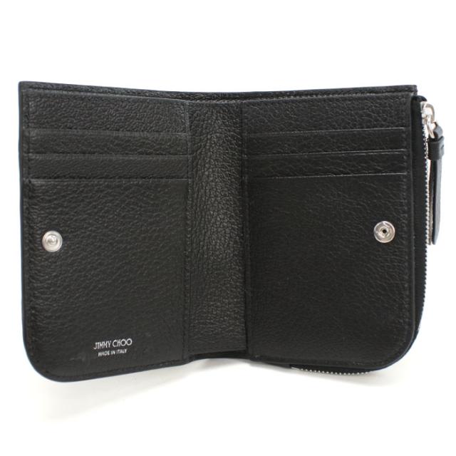 JIMMY CHOO ジミーチュウ 二つ折り財布 小銭入付き DM CMPCT WALLET-M GCJ 252 レディース ブラック