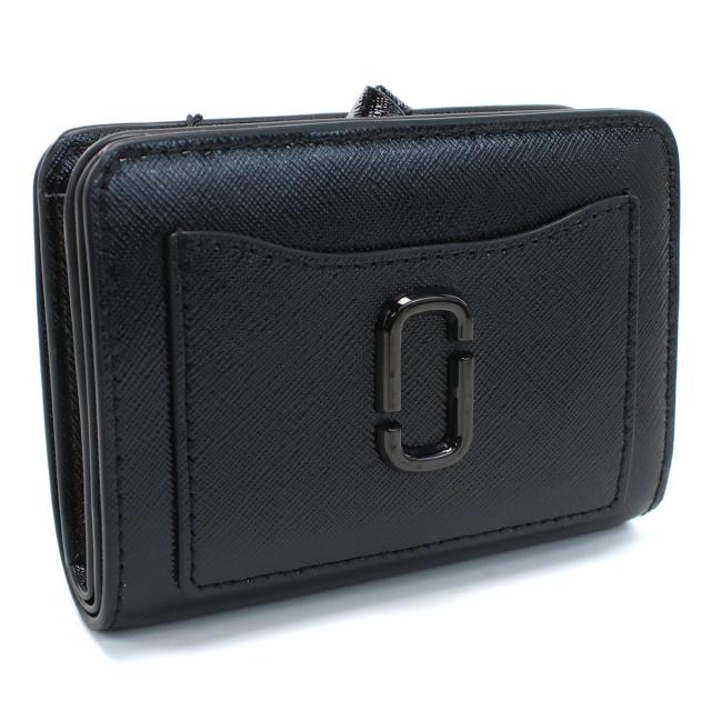 MARC JACOBS マークジェイコブス 二つ折り財布 スナップショット コンパクトウォレット 2F3SMP051S07 001 レディース ブラック