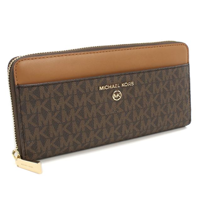 MICHAEL KORS マイケルコース 長財布ラウンドファスナー 32T0GT9E8B 252 JET SET CHARM JET SET CHARM ポケット コンチネンタル MKシグネチャー レディース ブラウン