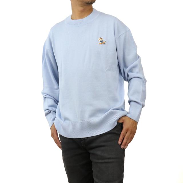 MAISON KITSUNE メゾンキツネ ニット KM00503 KT1036 P408 メンズ ブルー