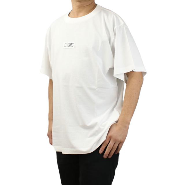 MM6 エムエムシックス ナンバリング ロゴ 半袖 Tシャツ SH0GC0032 M20170 101 メンズ ホワイト