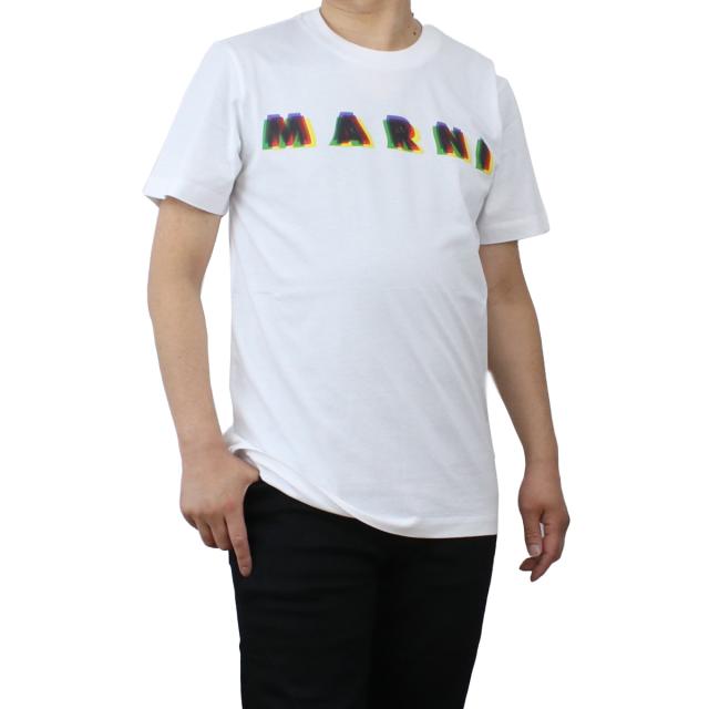 MARNI マルニ ロゴ Tシャツ HUMU0198PE USCV16 MCW01 メンズ ホワイト