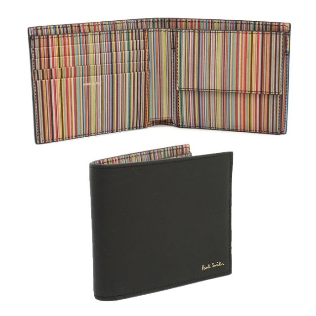 Paul Smith ポールスミス 二折財布小銭入付き M1A4833 CMULTI 79 メンズ ブラック