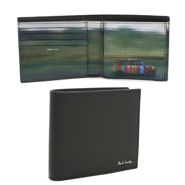 Paul Smith ポールスミス 二折財布小銭入付き M1A4833 TGLECO 79 メンズ ブラック