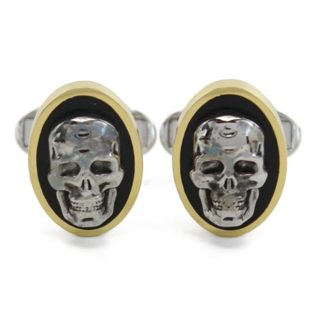 【新品】ポール・スミス Paul Smith  カフス　ブランド M1ACUFF　HCAMEO　1A ブラック シルバー系 ゴールド系