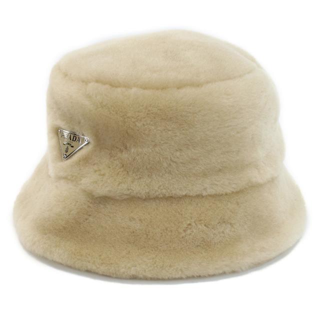 PRADA プラダ シアリング バケットハット 1HC137 2EC9 F0379 ECRU レディース ベージュ_1