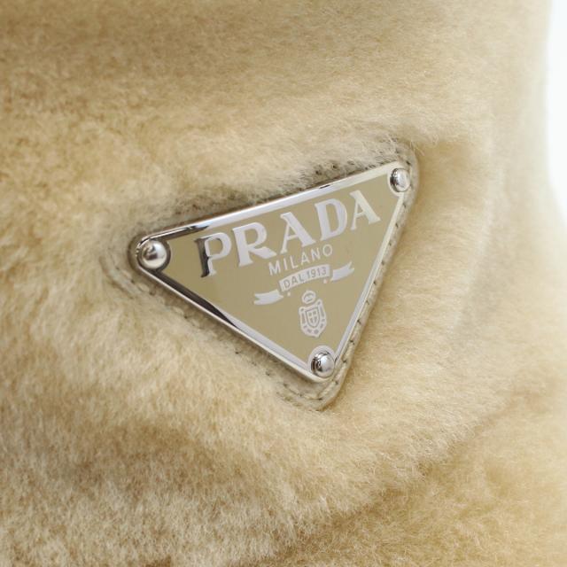 PRADA プラダ シアリング バケットハット 1HC137 2EC9 F0379 ECRU レディース ベージュ_2