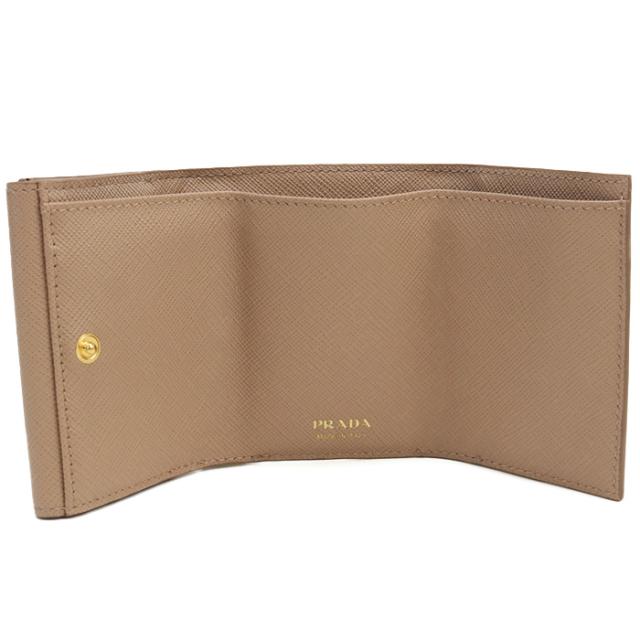 PRADA プラダ サフィアーノトライアングル 三つ折り財布 1MH042 QHH F0236 CIPRIA レディース ピンクベージュ_2