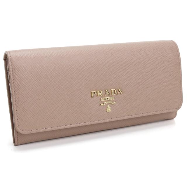PRADA プラダ 長財布ニ折小銭入付き 1MH132 QWA F0236 レディース ベージュ