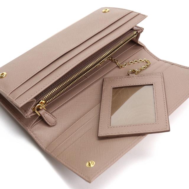 PRADA プラダ サフィアーノトライアングル 長財布 1MH132 QHH F0236 レディース ピンク_2