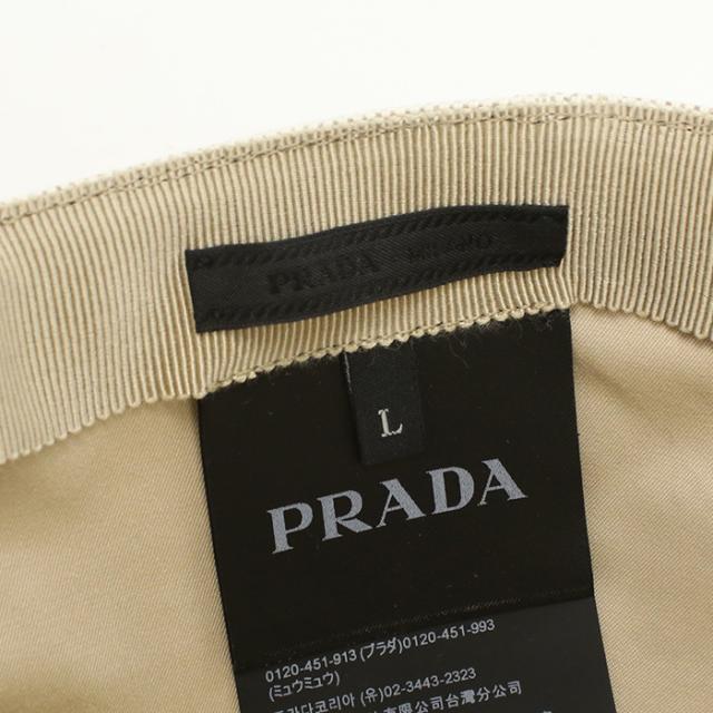 PRADA プラダ リネン混紡 ベースボールキャップ 2HC179 ZPX F0018 メンズ アイボリー_4