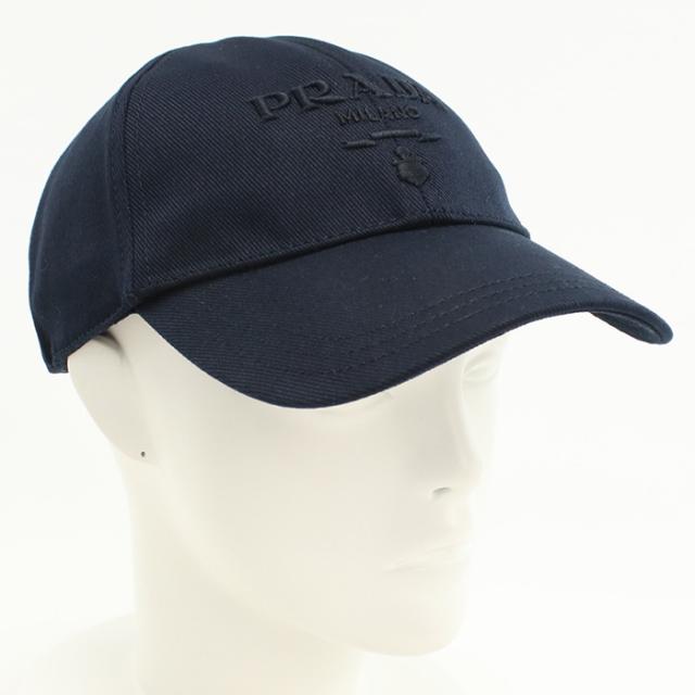 PRADA プラダ ドリル ベースボールキャップ 2HC274 2CXL F0008 メンズ ネイビー