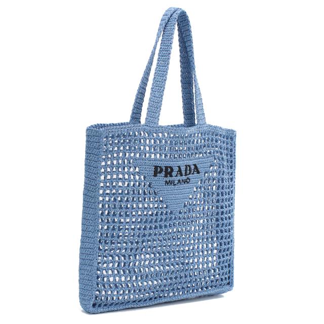 再値下げ★PRADA プラダ 2way カゴバッグ かごバッグ ハンドバッグ ショルダーバッグ 2WAY 三角プレート