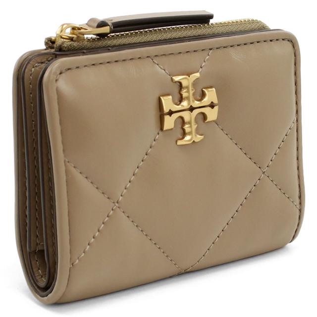 Tory Burch トリーバーチ 二つ折り財布 キラ ダイヤモンド キルト バイフォールド ウォレット 154990 250 レディース ブラウン