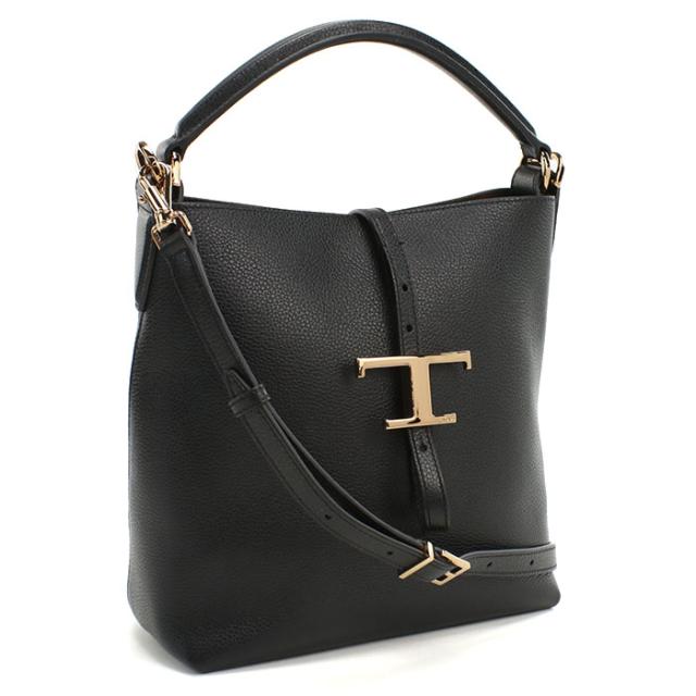TOD’S トッズ Tタイムレス ショルダーバッグ XBWTSEK0100 XSO B999 レディース ブラック