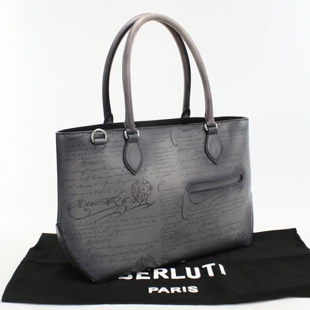中古良品Berluti ベルルッティ トートバッグ トゥジュール ミニ  メンズ グレー