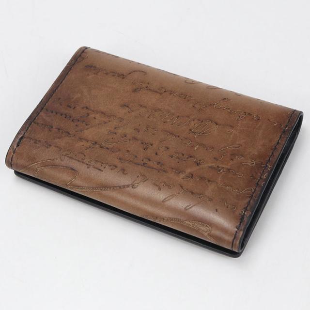 中古良品Berluti ベルルッティ 名刺入れ インブイアフラップカードホルダー メンズ ブラウン