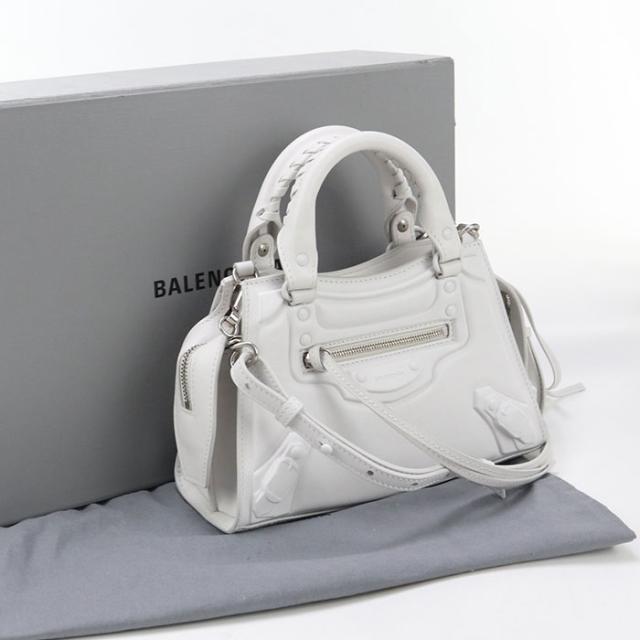 中古良品BALENCIAGA バレンシアガ ハンドバッグ 638524 ネオクラシック シティ ミニ レディース ホワイト