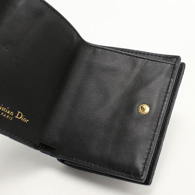 中古良品DIOR ディオール 三つ折り財布 ディオール カロ レディース