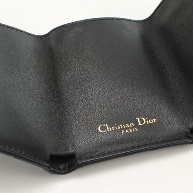 中古良品DIOR ディオール 三つ折り財布 ディオール カロ レディース