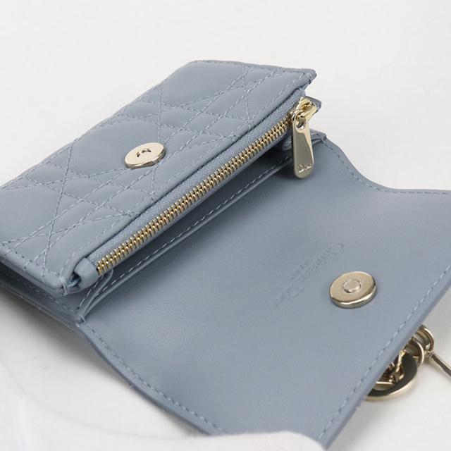 【中古・未使用】DIOR ディオール 二折財布 S0966ONMJ_M81B グリシン ウォレット マイディオール レディース ブルー_2