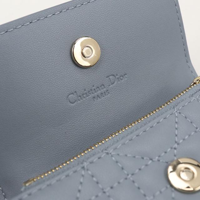 【中古・未使用】DIOR ディオール 二折財布 S0966ONMJ_M81B グリシン ウォレット マイディオール レディース ブルー_4