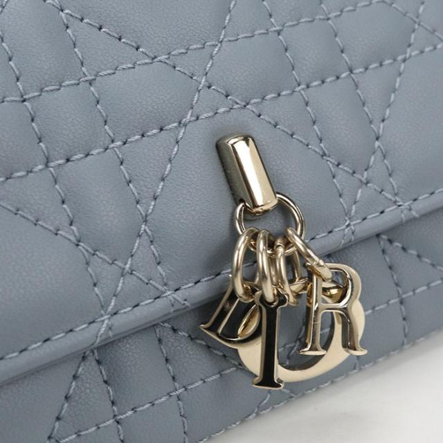【中古・未使用】DIOR ディオール 二折財布 S0966ONMJ_M81B グリシン ウォレット マイディオール レディース ブルー_5