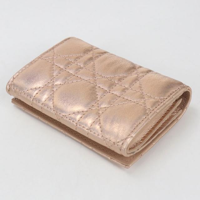 【中古・未使用】DIOR ディオール 二折財布 グリシン ウォレット ディオール カロ レディース ピンク