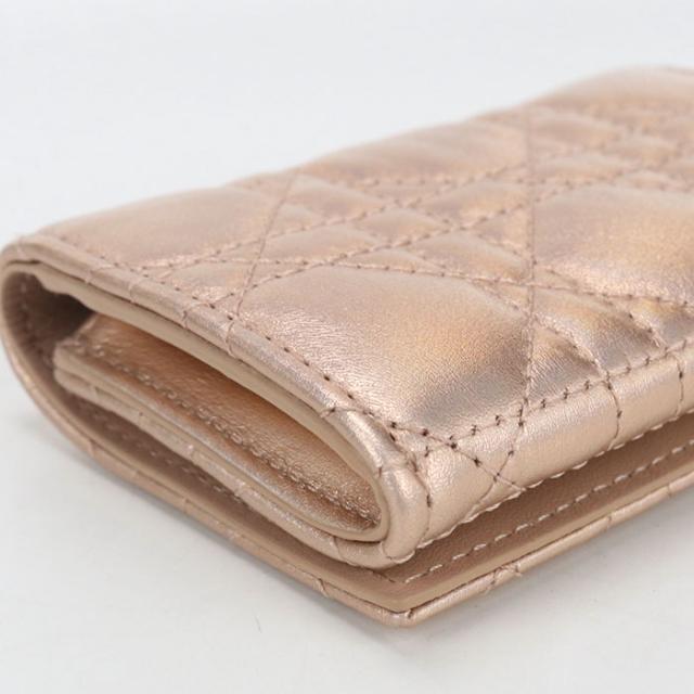 【中古・未使用】DIOR ディオール 二折財布 グリシン ウォレット ディオール カロ レディース ピンク