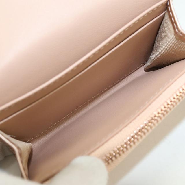 【中古・未使用】DIOR ディオール 二折財布 グリシン ウォレット ディオール カロ レディース ピンク