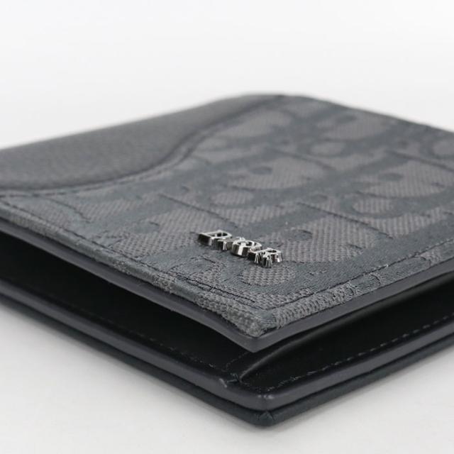 【中古・未使用】DIOR ディオール 二つ折り財布 2ADBC306 サドル メンズ グレー_6