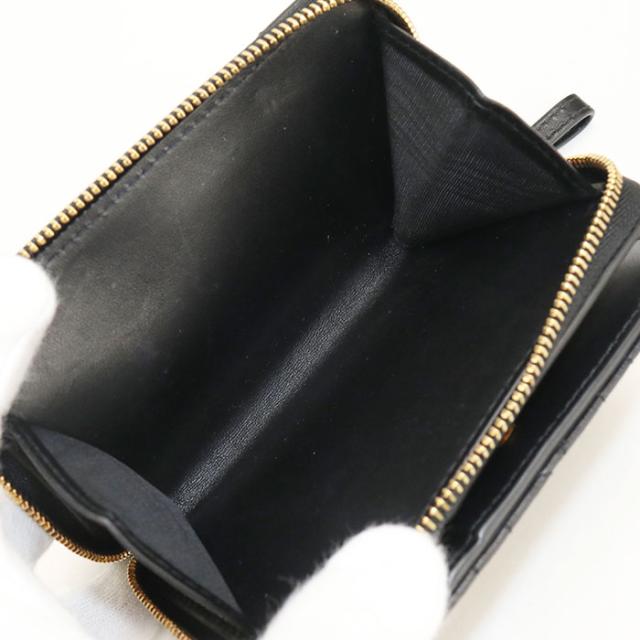中古良品DIOR ディオール 二つ折り財布 スカーレットウォレット ディオールジョリー レディース ブラック_4