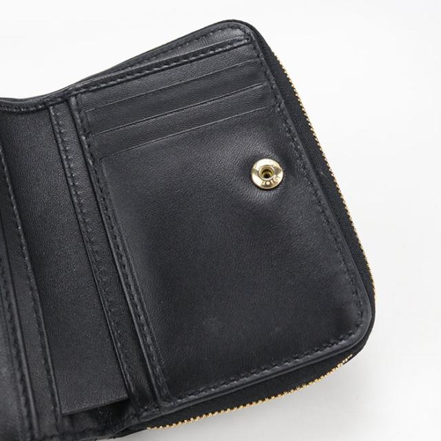 中古良品DIOR ディオール 二つ折り財布 スカーレットウォレット ディオールジョリー レディース ブラック_6