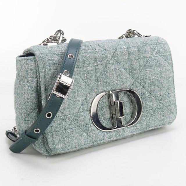 中古良品DIOR ディオール ショルダーバッグ M9241 スモール カナージュ ディオール カロ レディース グリーン