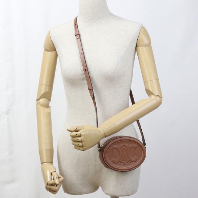 【中古・未使用】CELINE セリーヌ 斜め掛け ショルダーバッグ トリオンフ レディース ブラウン_7