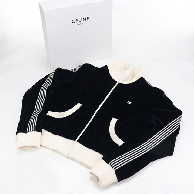 【中古・未使用】CELINE セリーヌ その他ジャケット 2Y16E748Q.07RC ジャケット トリオンフ レディース ネイビー
