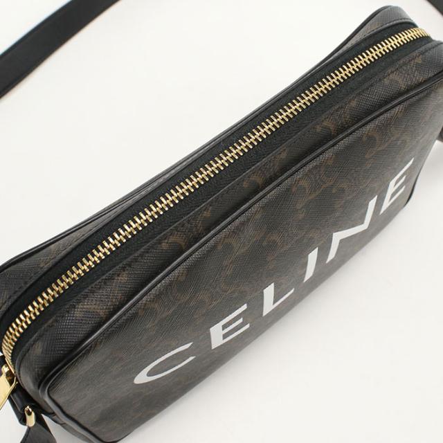 中古良品CELINE セリーヌ 斜め掛け ショルダーバッグ ミディアムメッセンジャーバッグ トリオンフキャンバス レディース ブラウン_5