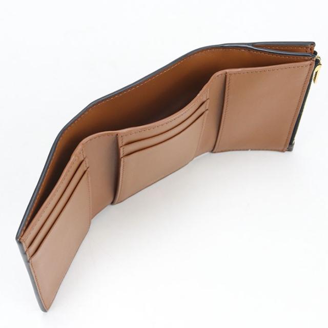 中古良品CELINE セリーヌ 三つ折り財布 ファインストラップウォレットニノ トリオンフキャンバス レディース ブラウン_3
